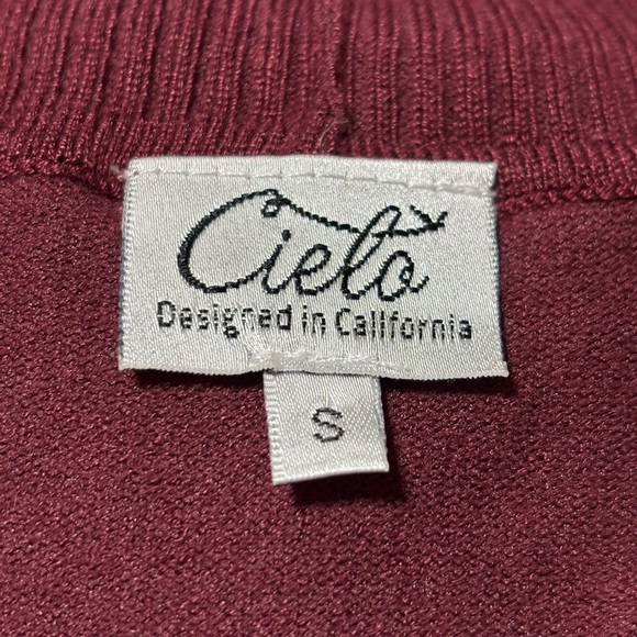 Cielo Women's Cardigan Sweater - Rich Burgundy - Picture 2 of 7
